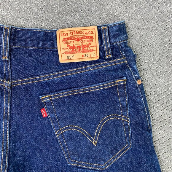 Vintage Y2K Levi's 517 Bootcut Jeans Men's 36 x 32 Fits 35 x 33.5 Blue USA - Picture 5 of 15